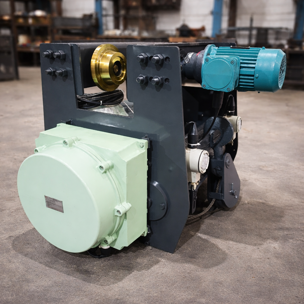 Flameproof wire rope hoist for safe lifting in hazardous and explosive industrial environments